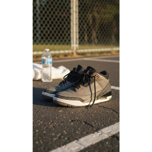Jordan Air Jordan 3 Retro Fear Pack Men's Sneakers Gray 3Y