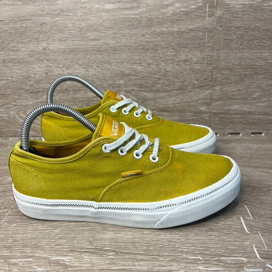 Vans Authentic Women's Yellow Suede Sneakers Size 8.5 Casual Skateboarding