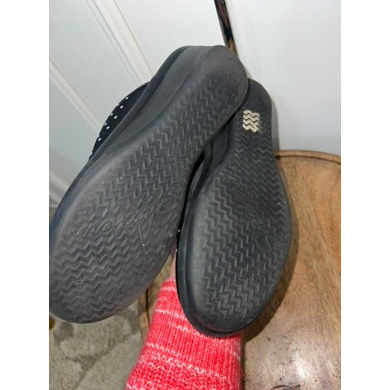 Women's Black Studded  Mules Size 10 Casual Chic Flats