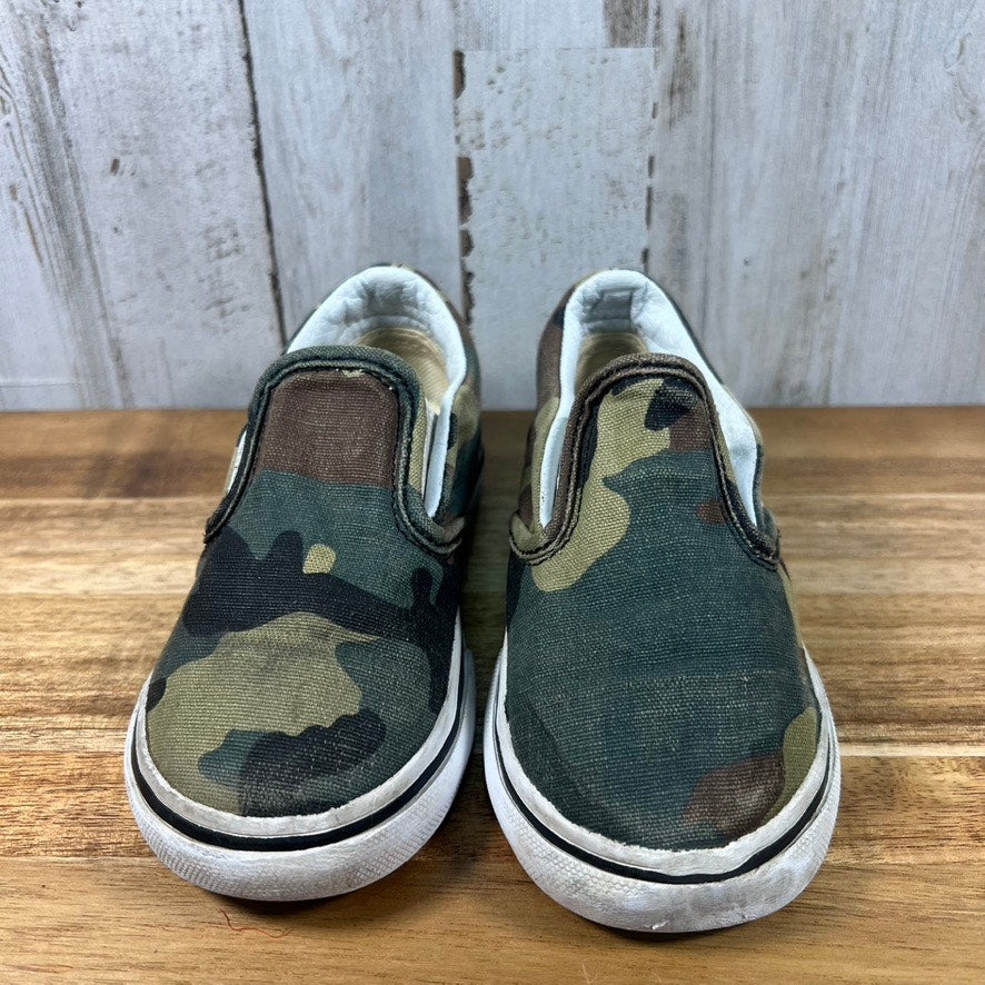 Vans Toddler Camo Slip-On Shoes Size 7.0 Multicolor Casual Kids