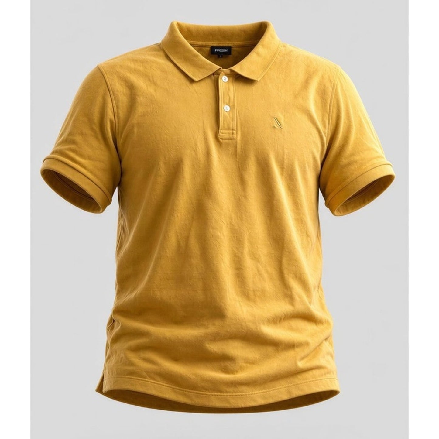 Express Polo Shirt Men's 2XL Gold Mustard Yellow Short Sleeve Collared