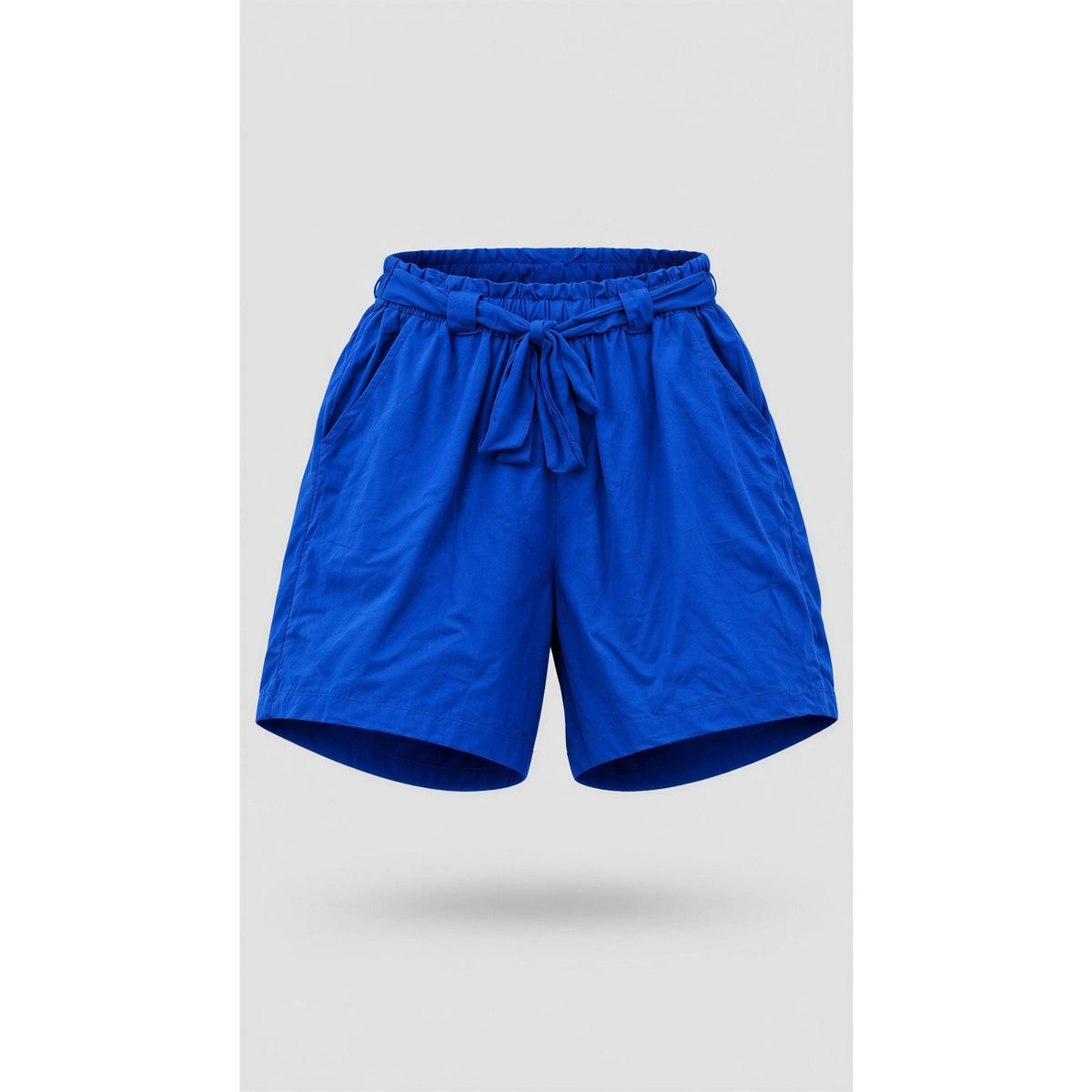 Jolie & Joy Blue Paperbag Waist Shorts Size 1X Tie Belt