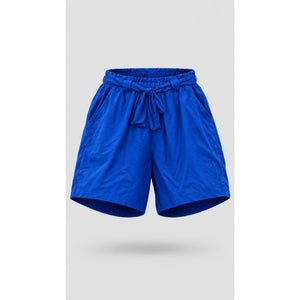 Jolie & Joy Blue Paperbag Waist Shorts Size 1X Tie Belt