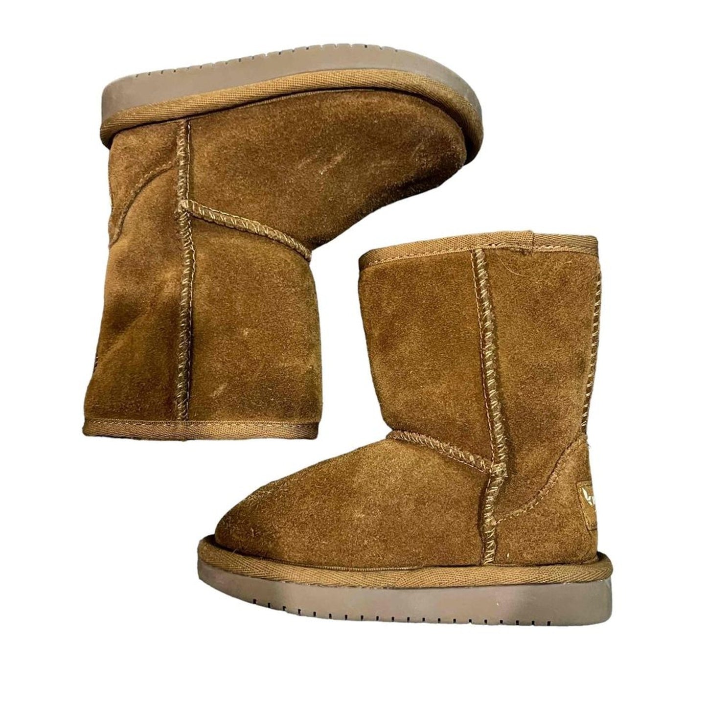 Koolaburra by UGG Kids Classic Short Boots Chestnut Brown Slip On Size 6
