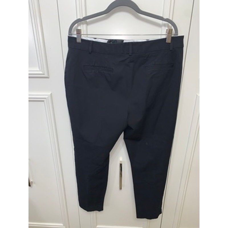 Crown & Ivy Women's Size 16 Black Ankle Pants Straight Leg Casual
