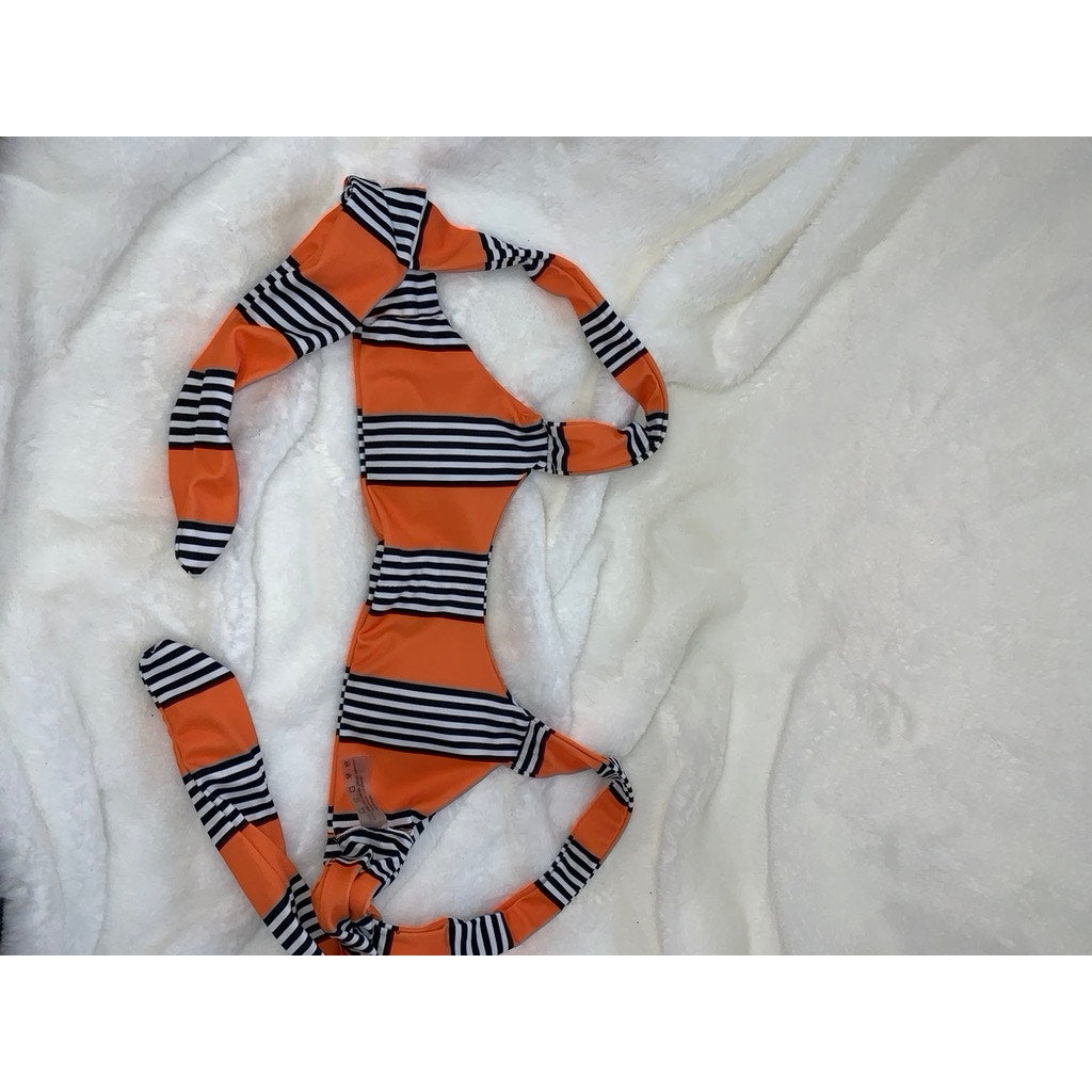 Zaful Women's Striped Bikini Set Multicolor Size Small Beach Swimwear