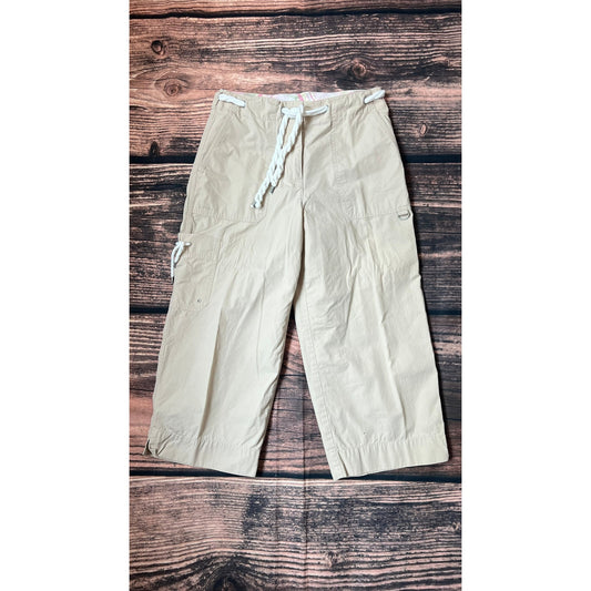 Lauren Ralph Lauren Women's Beige Capri Khaki Pants Size 4 Wide-Leg Casual