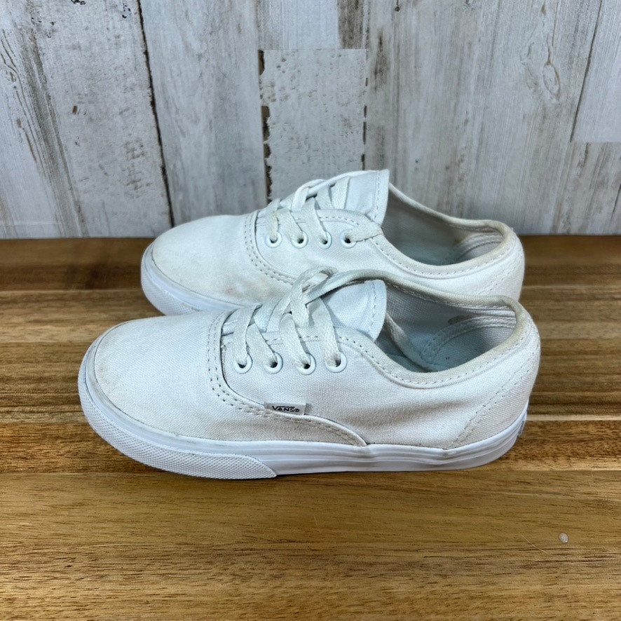 Vans Off The Wall Low Canvas Trainers White Unisex Toddler Size 10 Sneakers