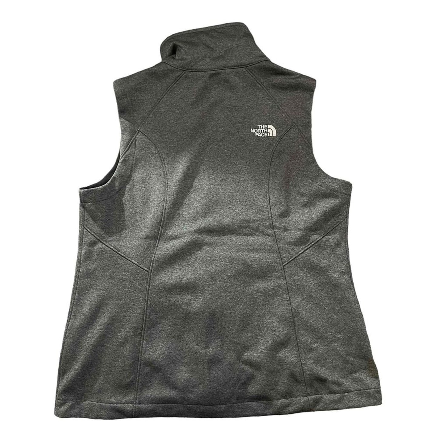 The North Face Ridgewall Vest Womens Size Medium Heather Gray Full Zip WindWall