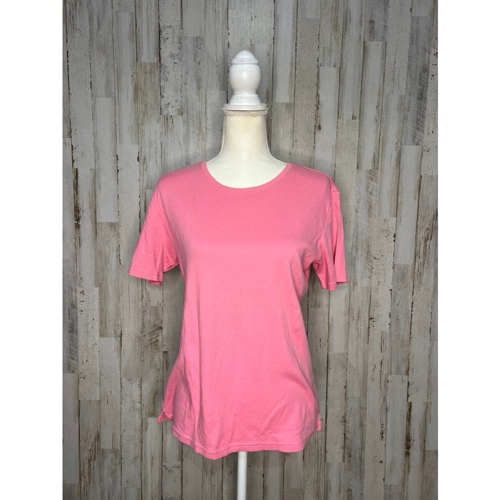 Talbots Women's Pink Crewneck Short Sleeve T-Shirt Size Small Casual