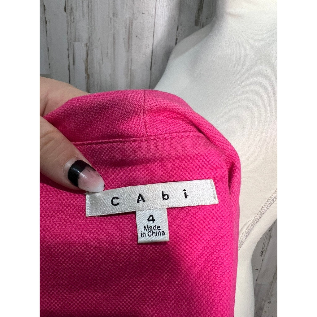 Cabi Women's Blazer Size 4 Hot Pink Single Button Jacket #310