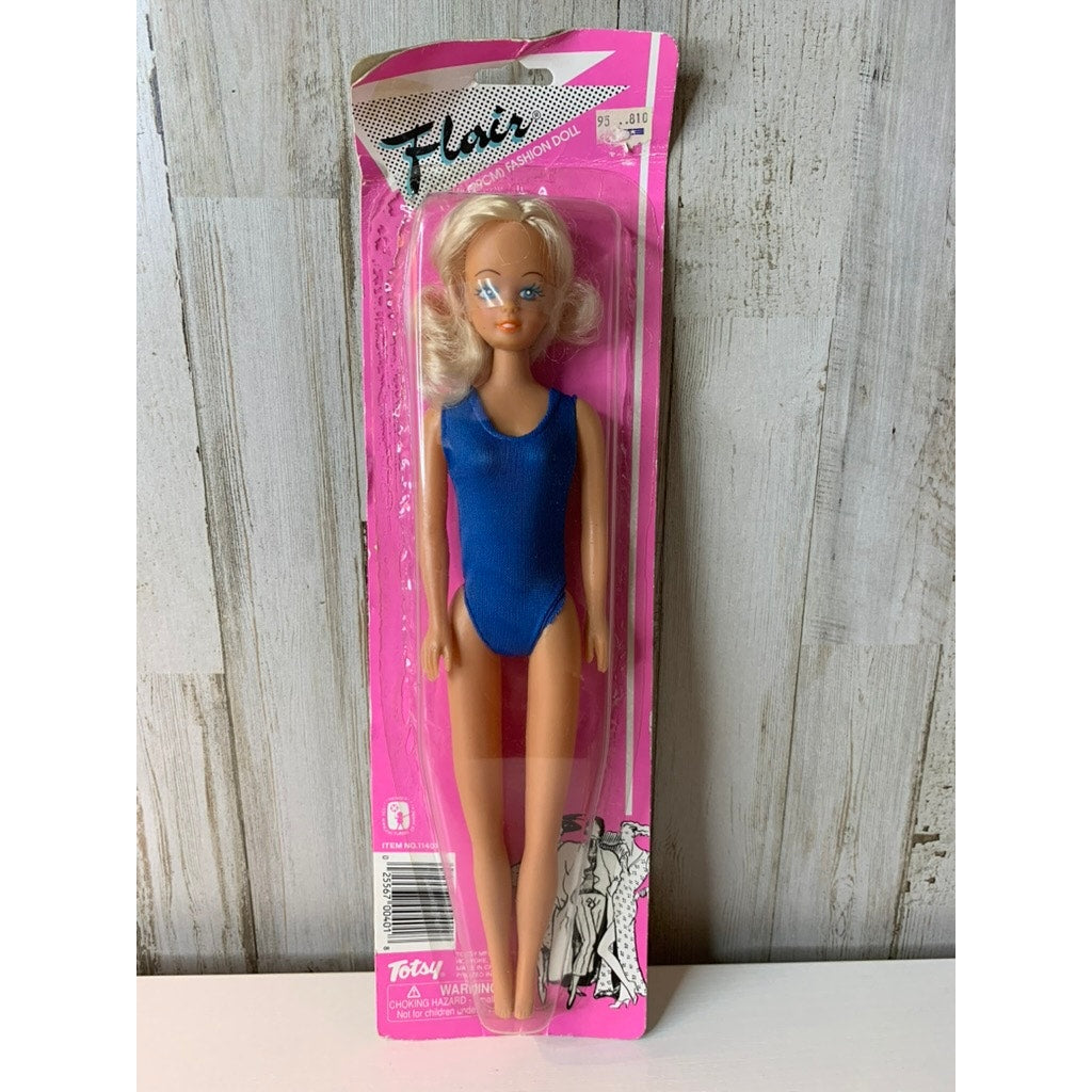 Flair Vintage Fashion Doll 11.5in Blonde Blue Eyes Swimsuit