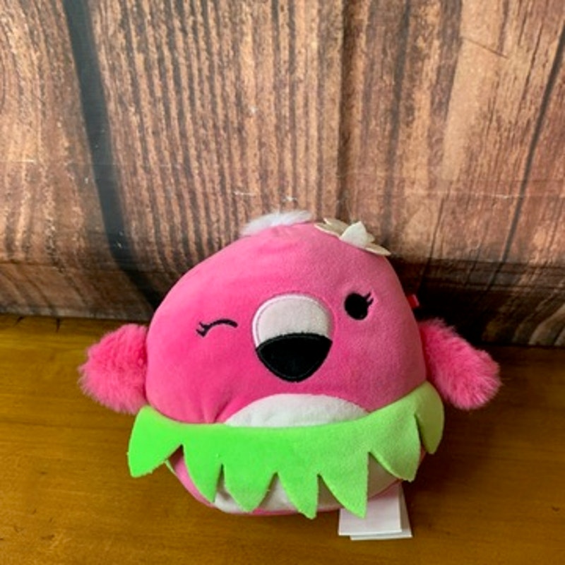 Squishmallows Cookie Pink Flamingo w/ Hula Skirt 5 in