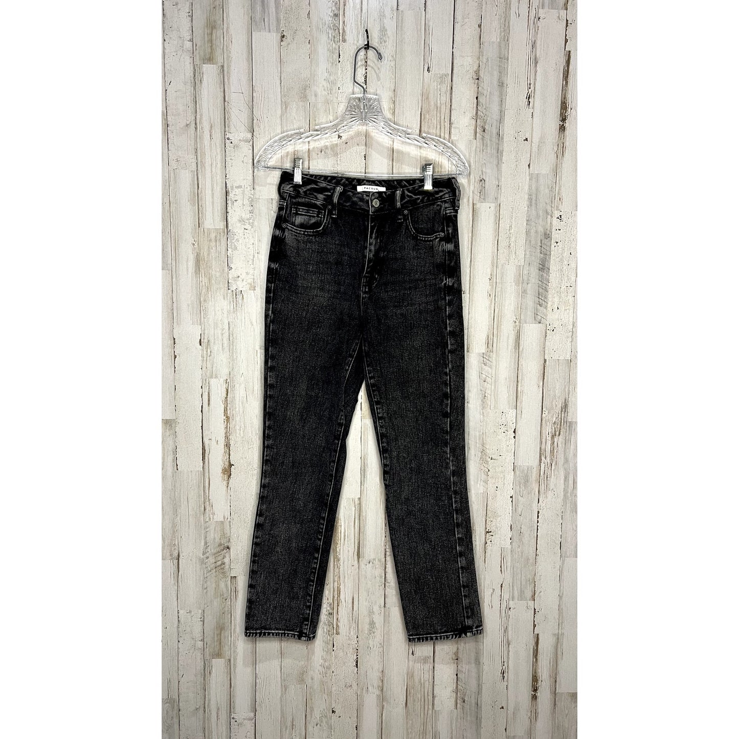 Pacsun Women's Black High-Rise Straight-Leg Mom Jeans Size 25