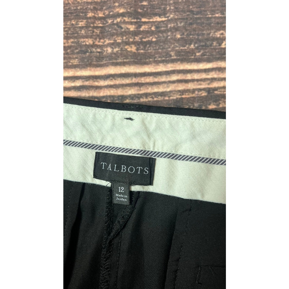 Talbots Women's Black Dress Pants Size 12 Classic Fit Straight Leg