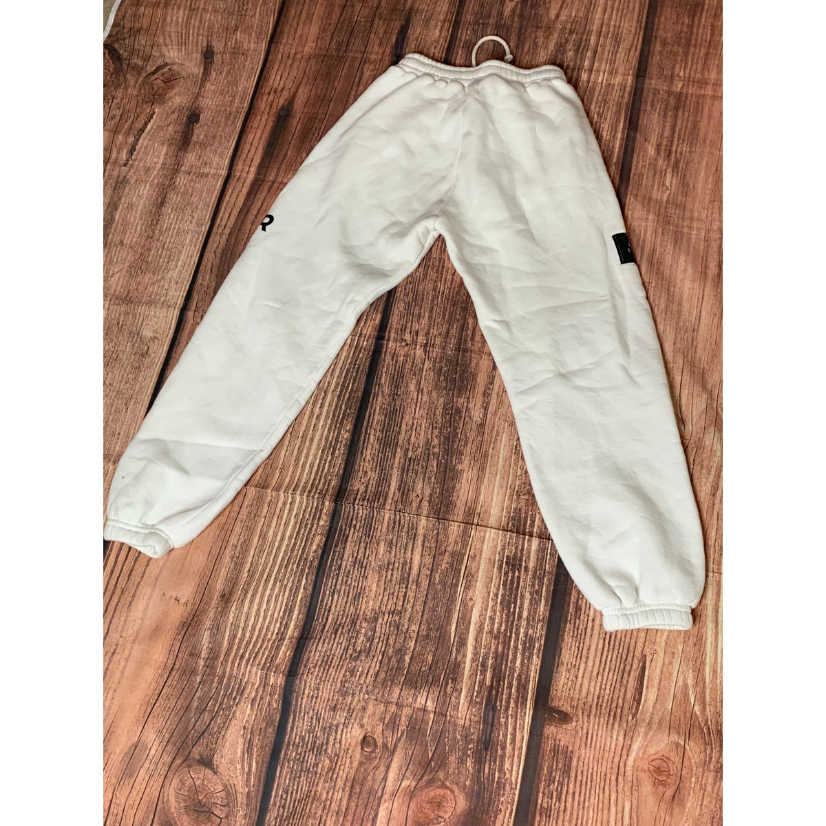 Touck Radix Tour Jogger Sweatpants Mens XS White Fleece Drawstring Logo
