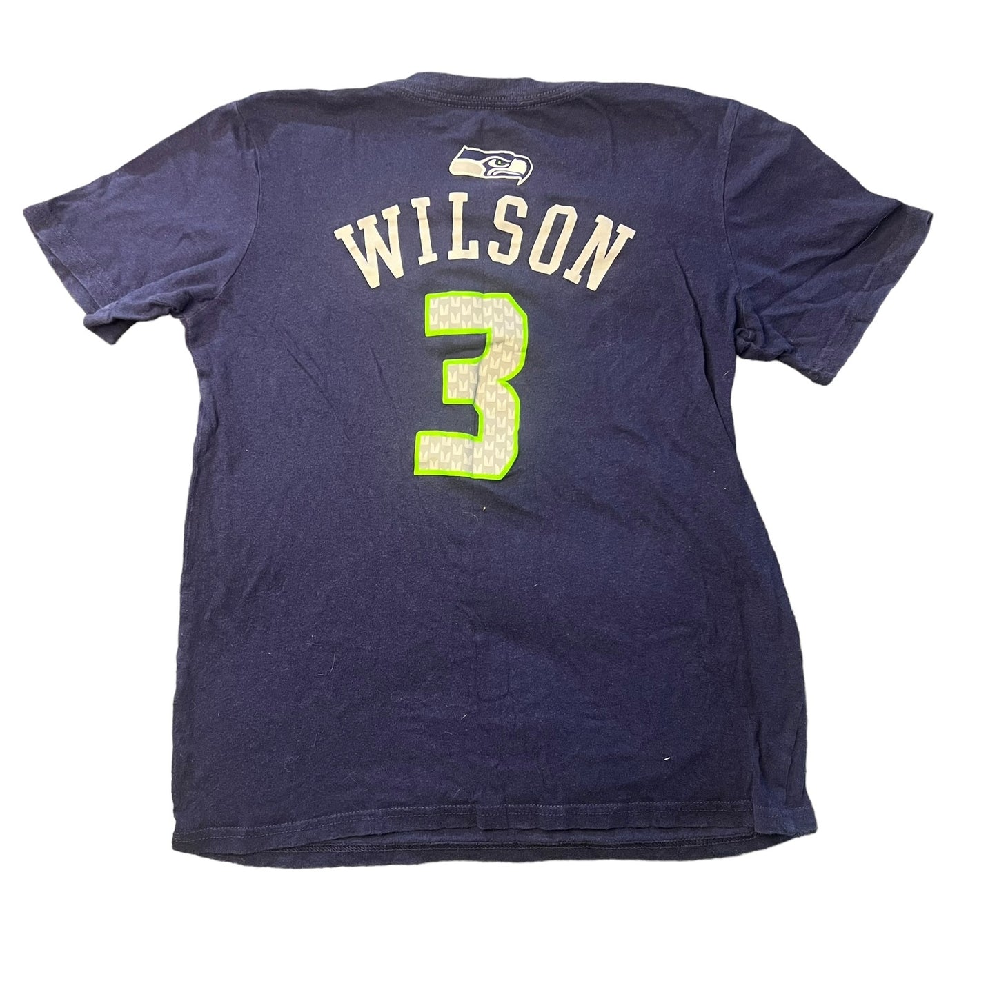 NFL Seattle Seahawks Youth Medium Russell Wilson #3 Navy Short Sleeve T-Shirt