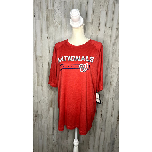 NWT Washington Nationals Men's Red Short Sleeve Graphic T-Shirt Size 2XL