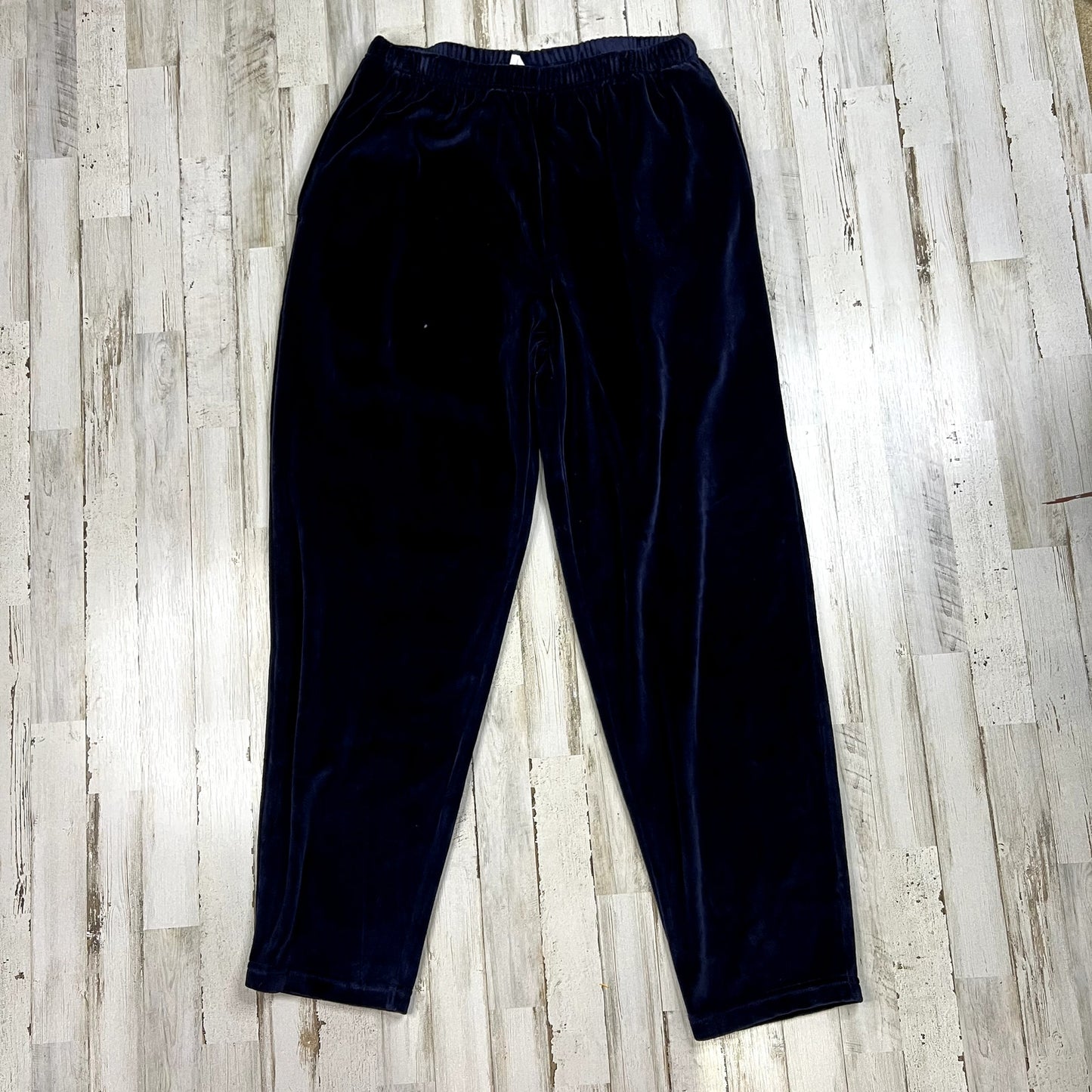 NWT Jones New York Women's Size 1X Navy Blue Velvet Jogger Track / Sweat Pants