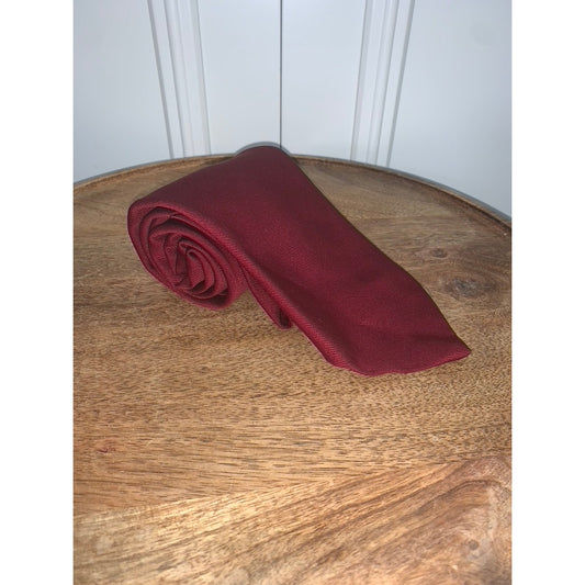 Abbey's Vintage Burgundy Silk Men's Designer Tie Classic Length