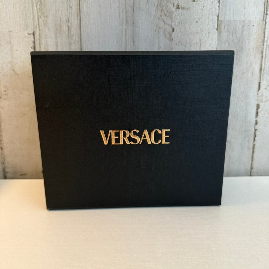 Versace Gift Box with Lid Black Gold Logo Luxury Packaging Storage Display