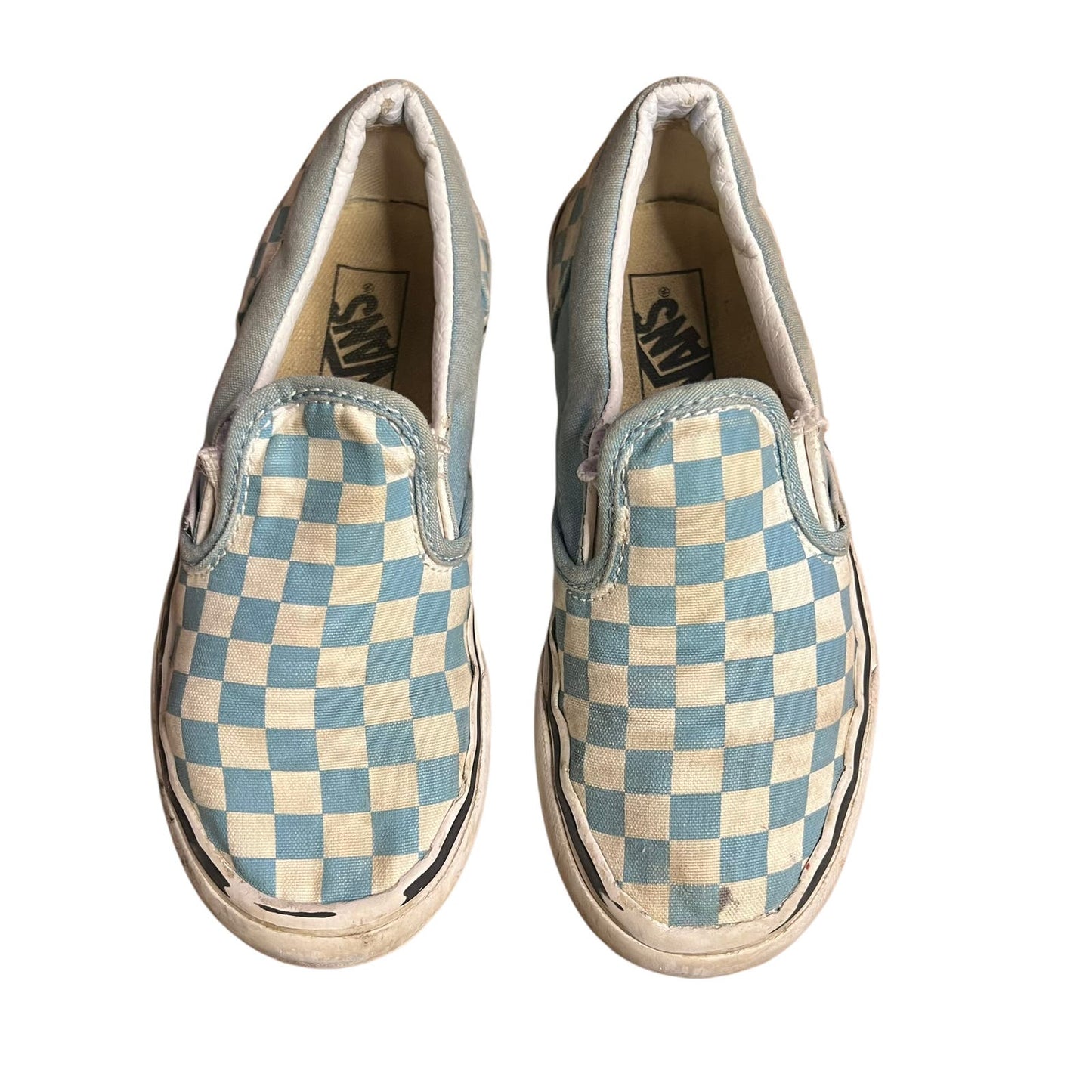 Vans Classic Slip-On Checkerboard Ashley Blue/Dusty Blue Sneakers Kids Size 13.5