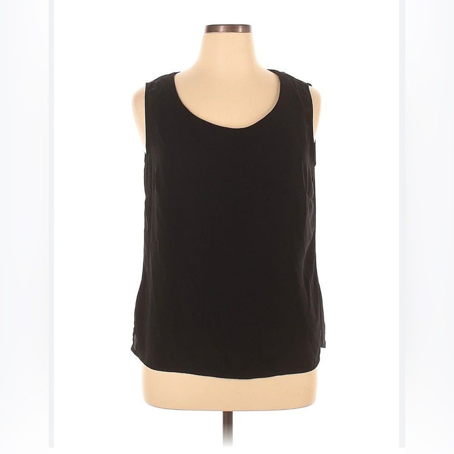 Notations Black Sleeveless Shell 3X