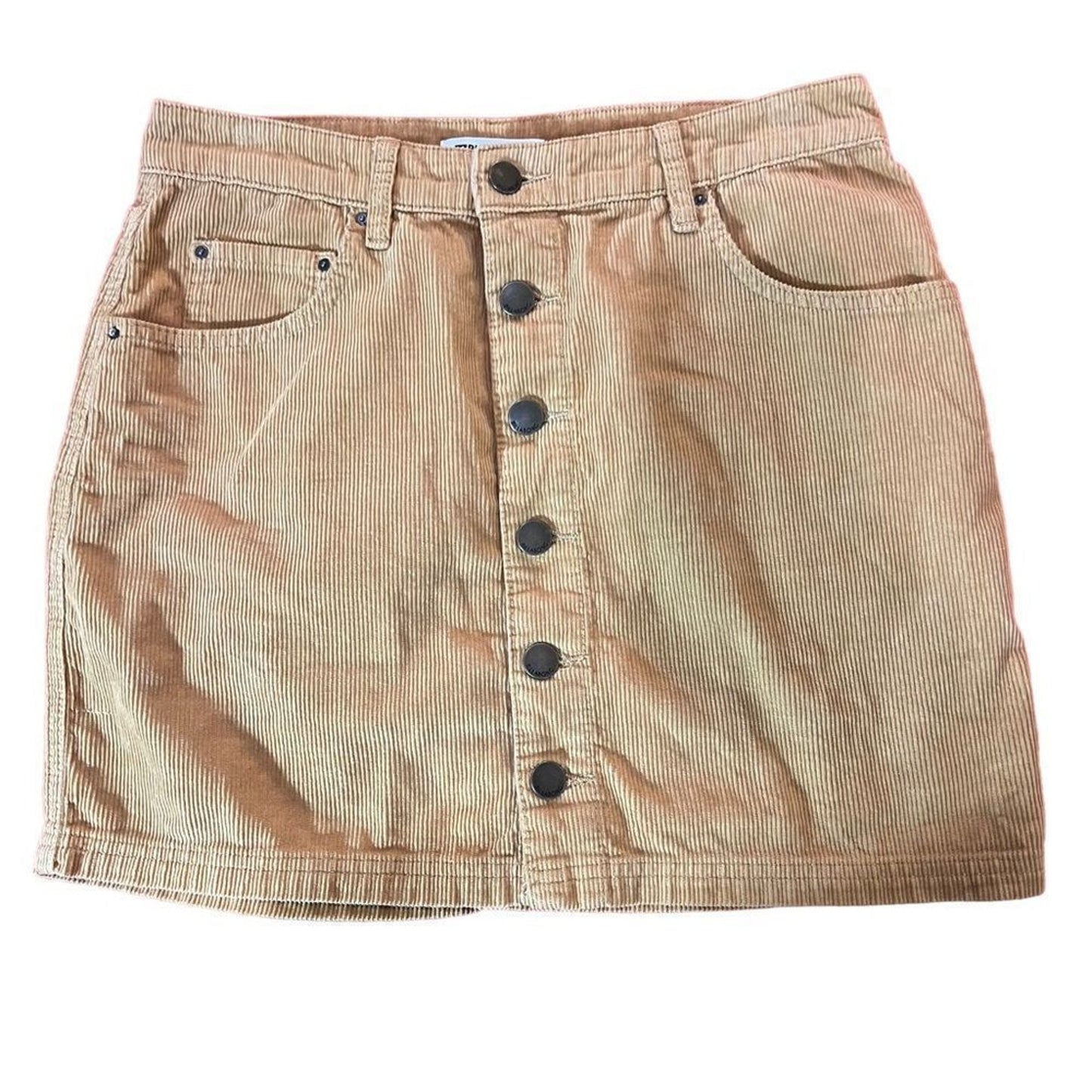 Billabong Skirt Womens Size 28 Beige Button Front High Rise A-Line Mini