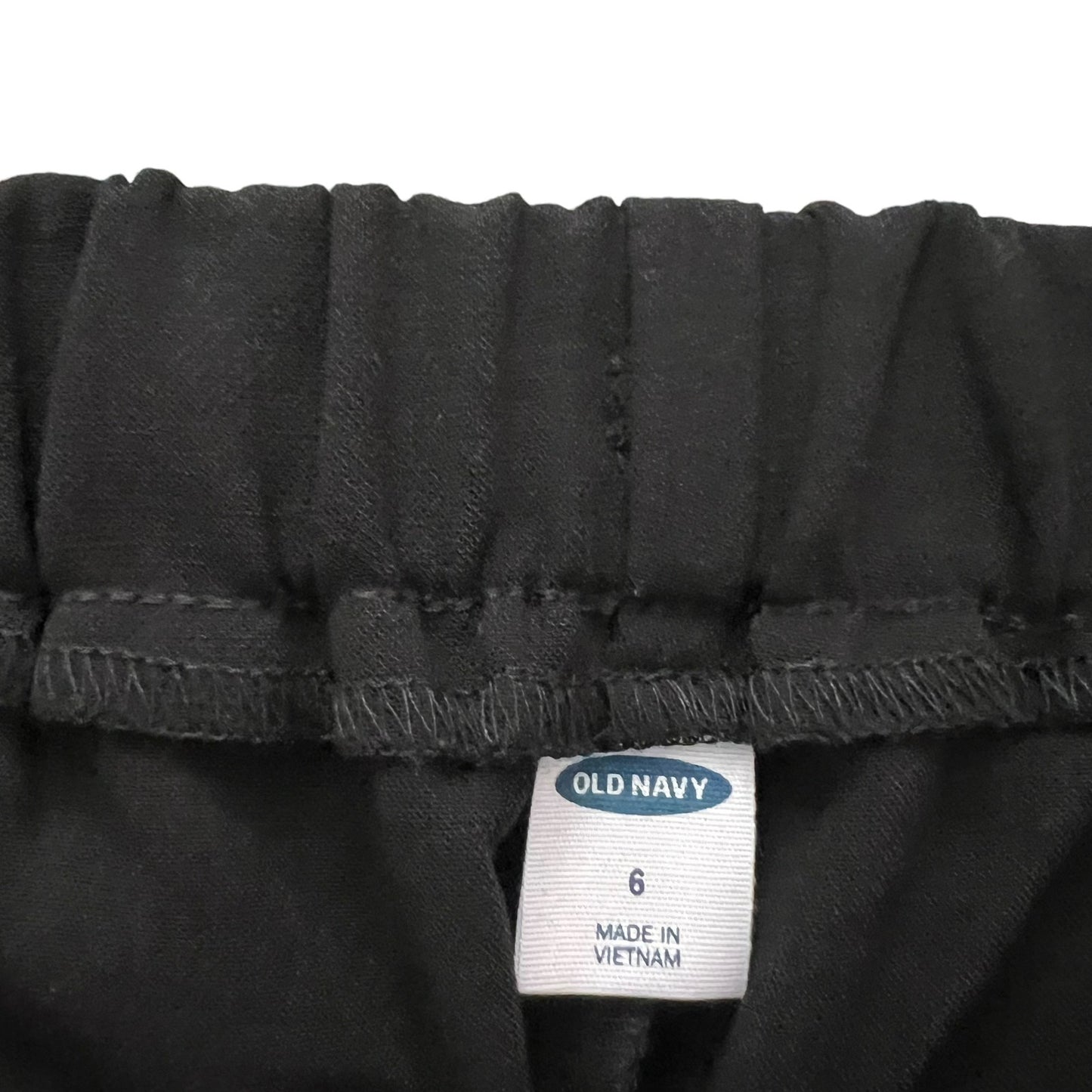 NWT Old Navy Women's 6 Wide Leg Black Pull-On Dress Pants