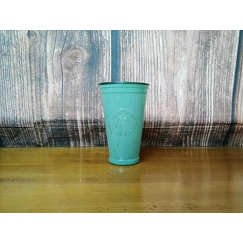 Starbucks Reusable Cold Cup Tumbler Green Embossed Siren Logo Lid
