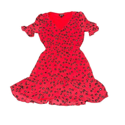 Express Floral V Neck Dress Size XS