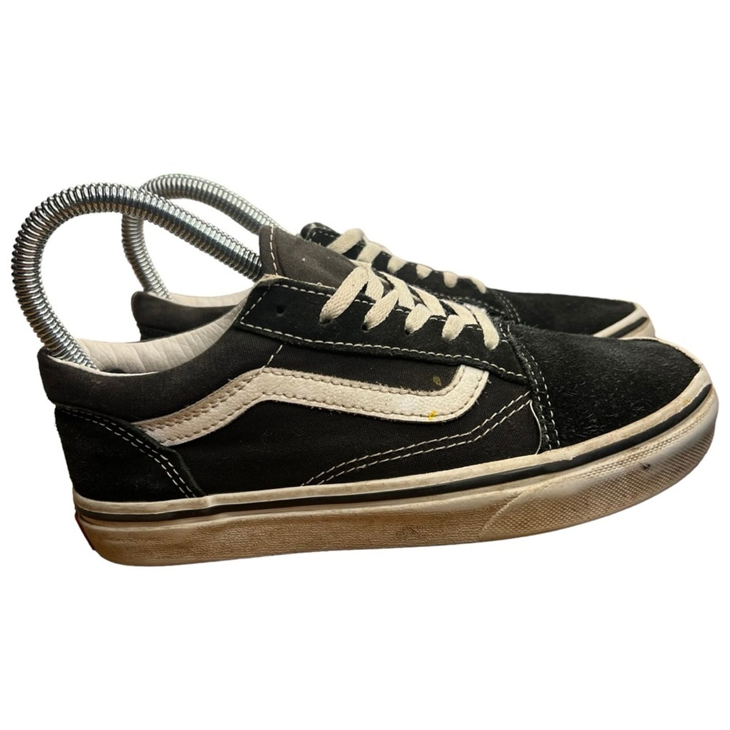 Vans Old Skool Youth Skate Shoes Black/White Low Top Sneakers US 3 Lace Up