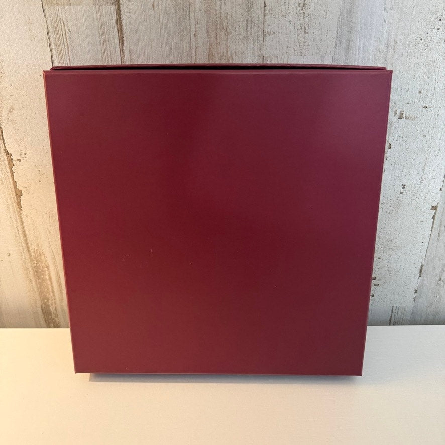 Gucci Gift Storage Box with Lid Burgundy Maroon Large Logo Store Packaging