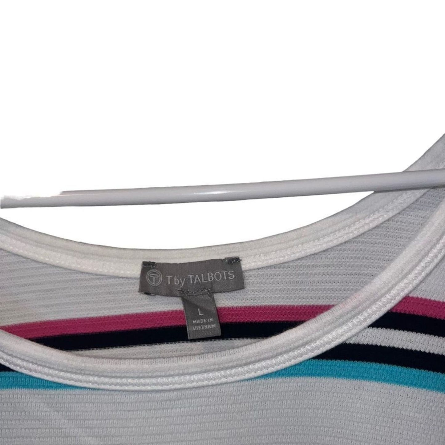 Talbots Tie Detail Stripe Top Size Large