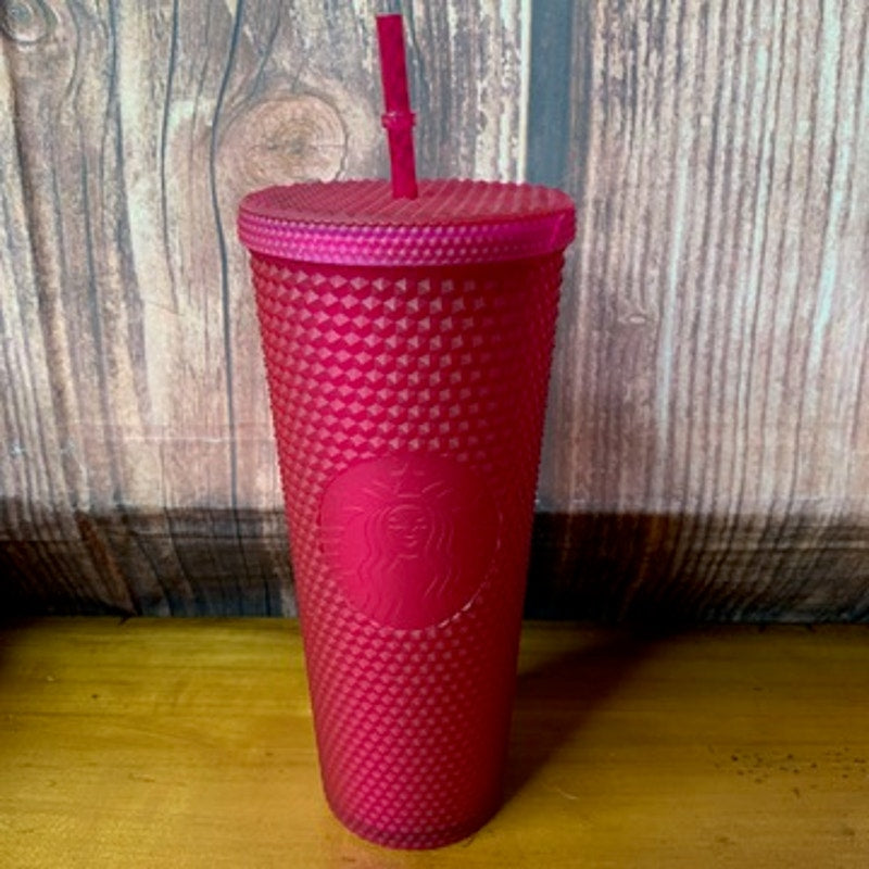 Starbucks Pink Studded Cold Cup Tumbler 24 oz w/ Lid