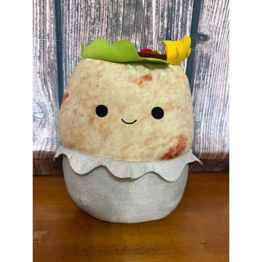 Squishmallows Bernardo Burrito 12" Plush Stuffed Toy Multicolor Sparkle Foil