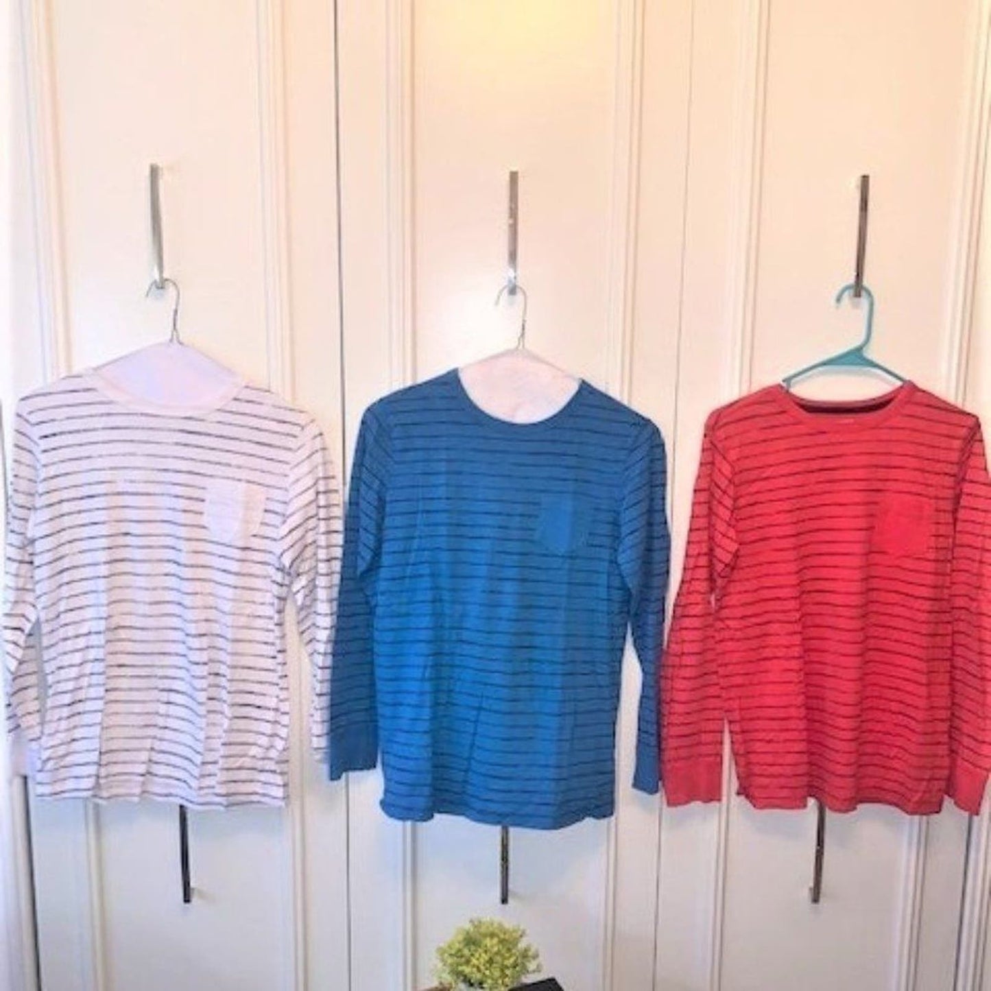 Set 3 Arizona red/white/blue L/S striped t-shirts