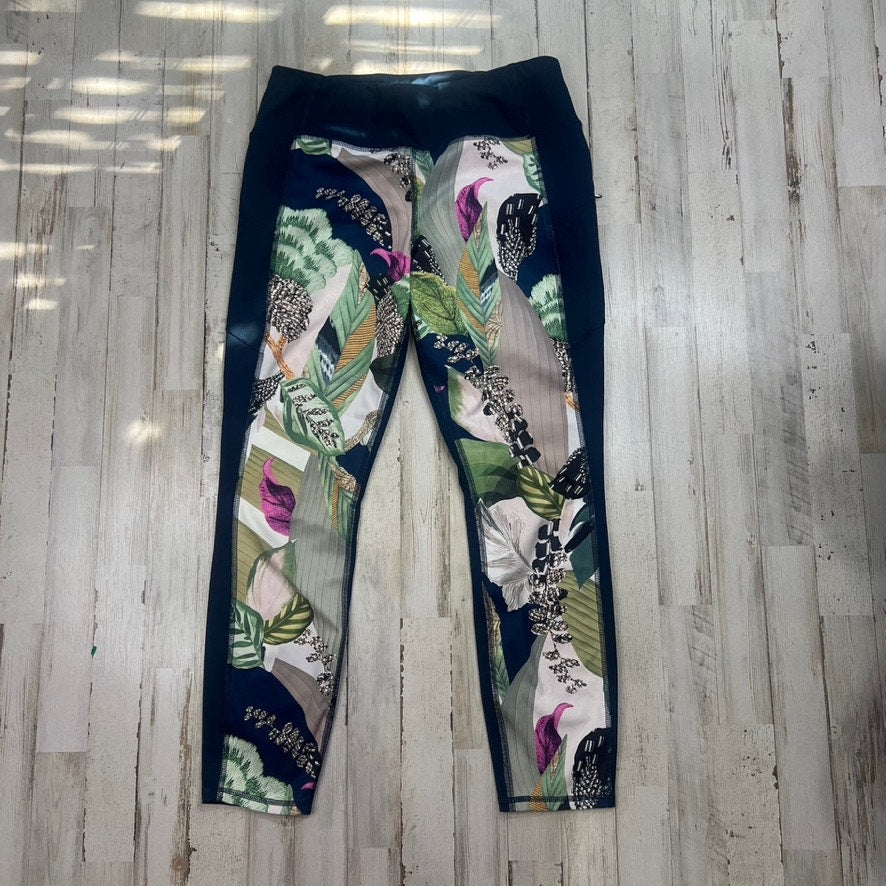 Athleta Oasis Contender 7/8 Tight Leggings Women's Medium Leaf Print High Waist