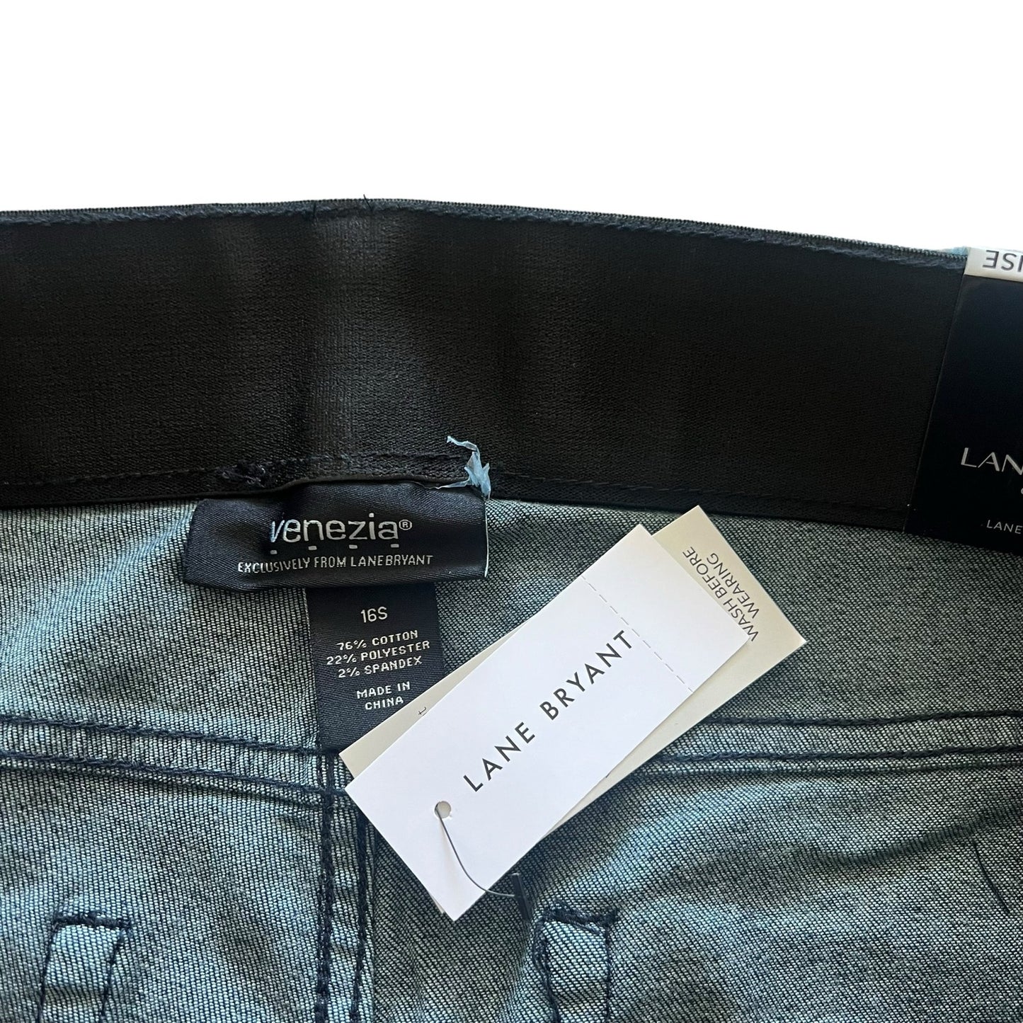 Veneziaw Lane Bryant High Rise Bootcut Jeans Tummy Tech Blue Women's Size 16 Short