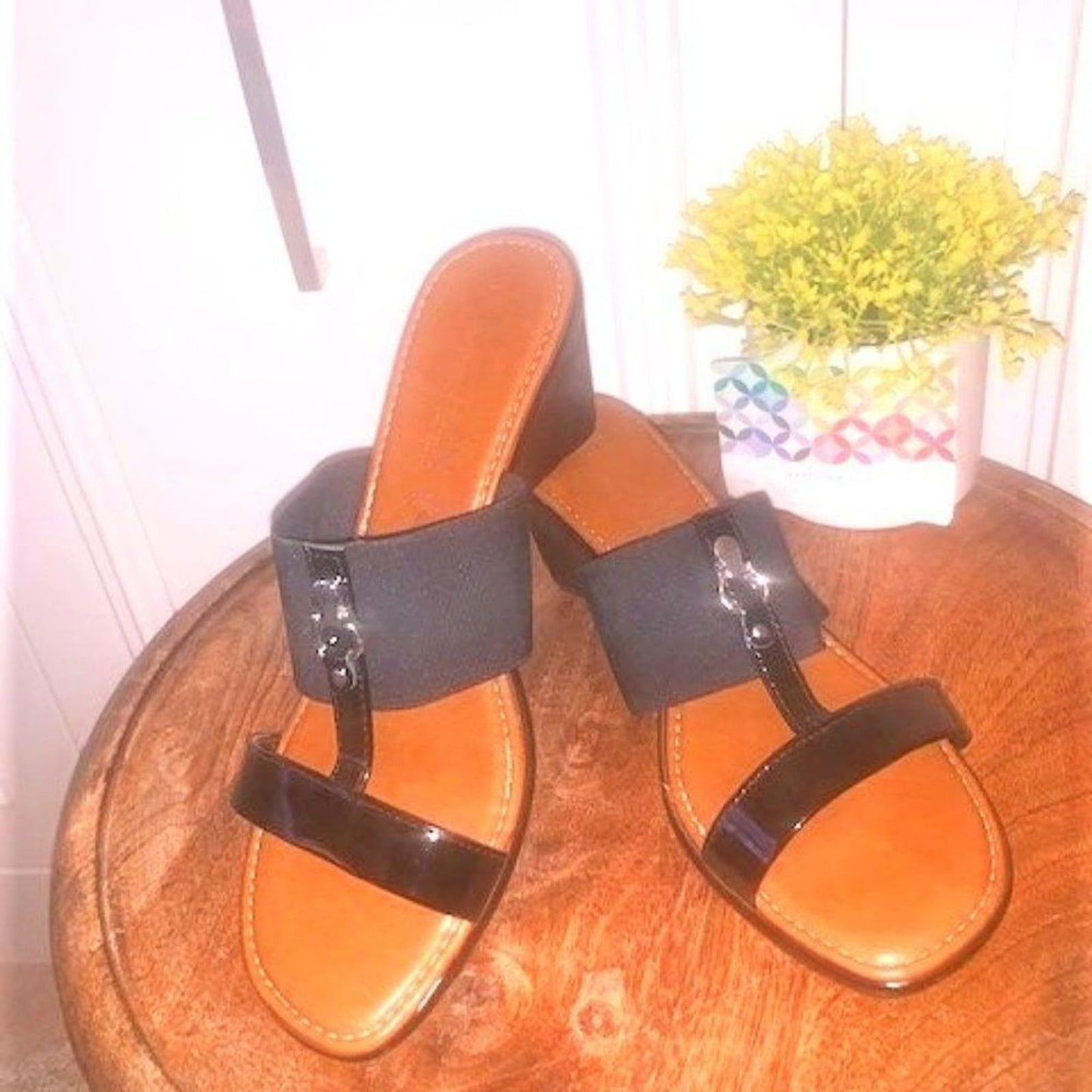 Italian Shoemaker Sadey Black Wedge Sandal 10