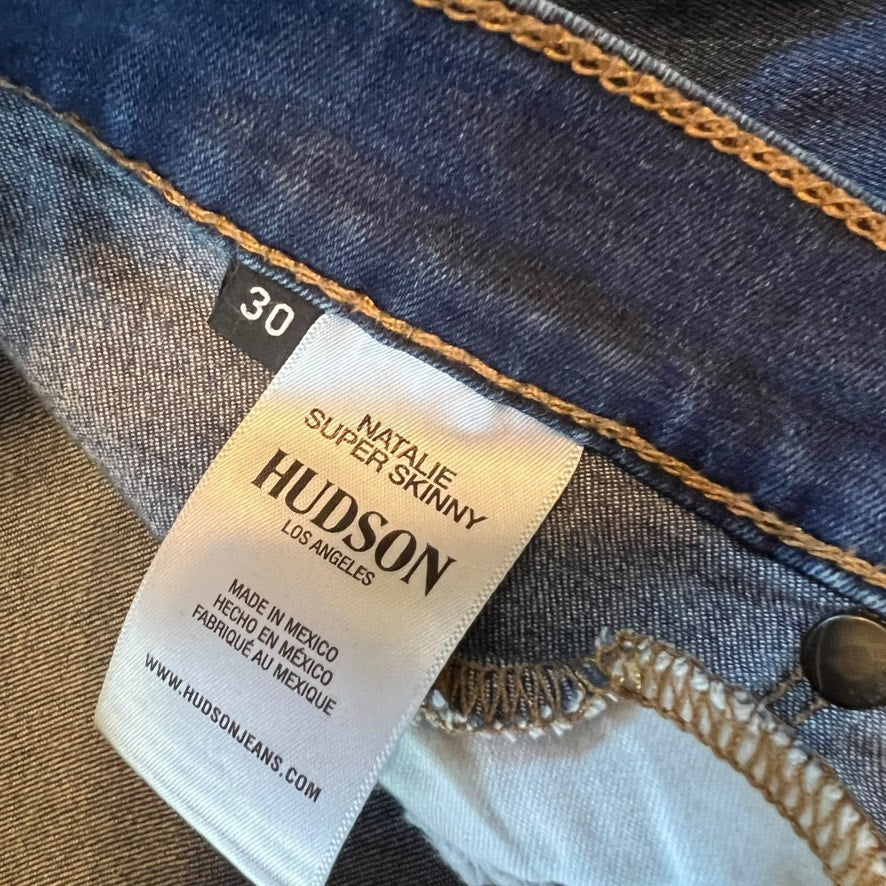 Hudson Women's Natalie Super Skinny Jeans Size 30 Dark Blue Stretch