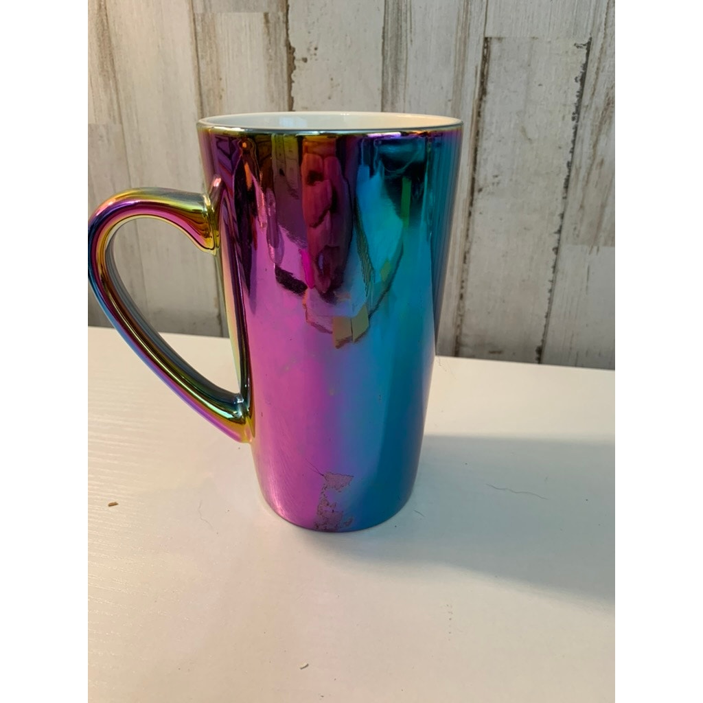 Starbucks 2022 Holiday Iridescent Rainbow Holographic Mug 16 oz Tall