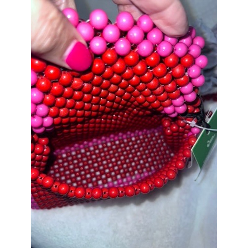 NWT Kate Spade x Target Women's Red & Pink Beaded Shoulder Bag Casual