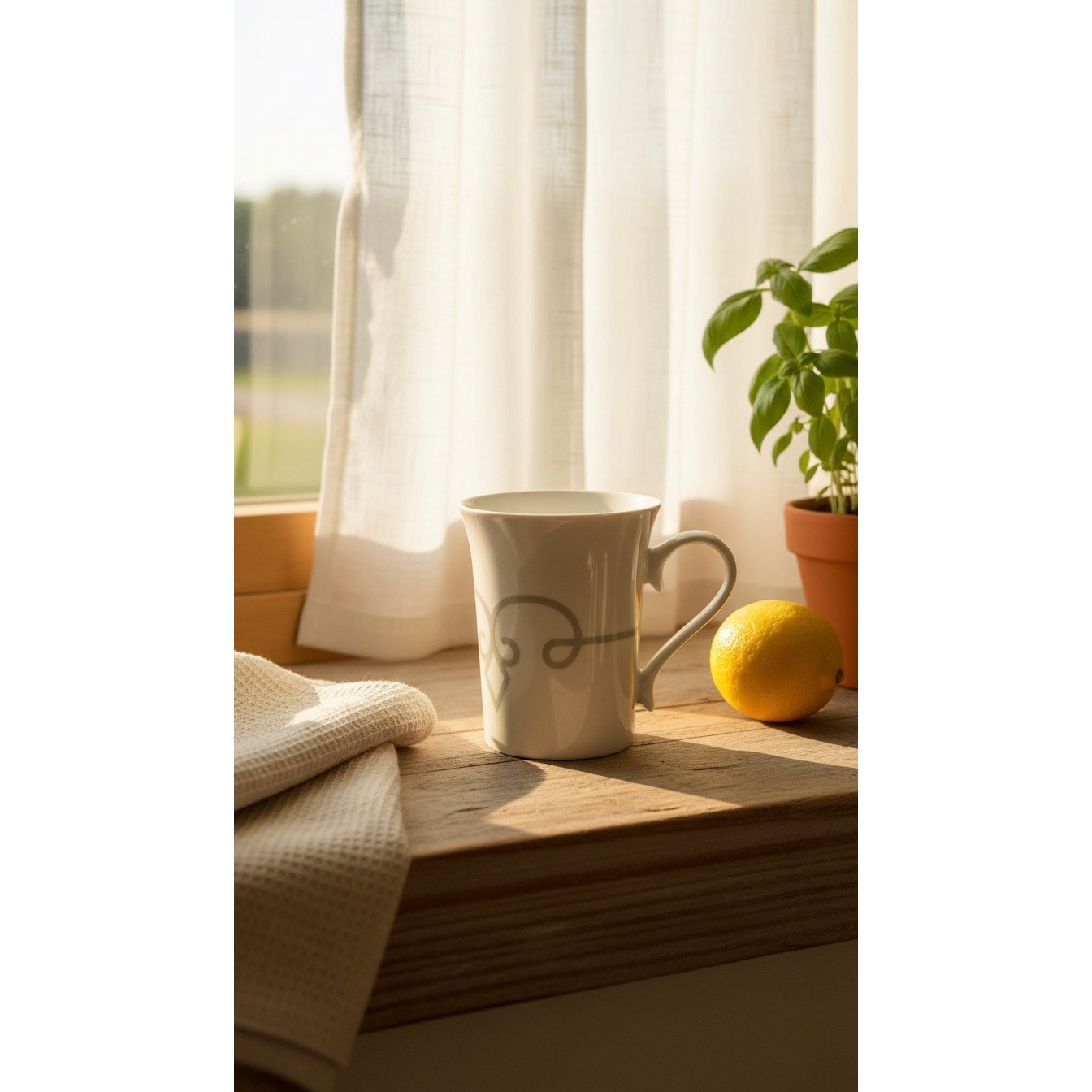 Starbucks Coffee Mug Cup 8.5 fl oz White Gray Scroll 2016