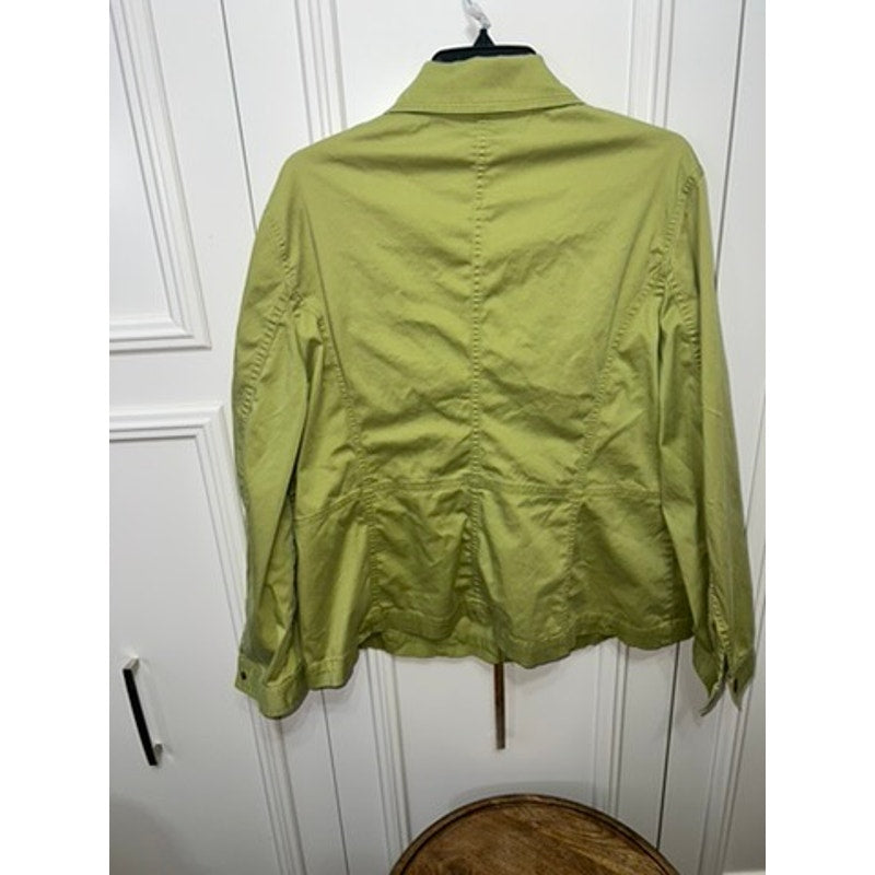 Jones New York Sport Women's Utility Jacket Green Size 1X Casual