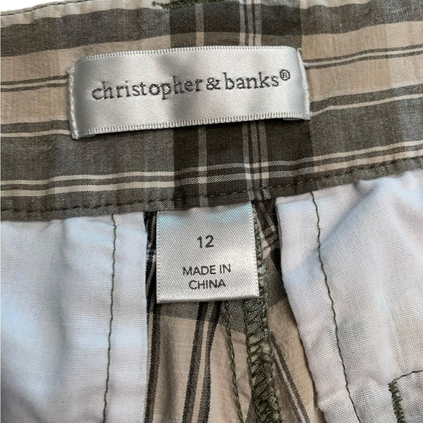 Twill Grey Plaid Golf Bermuda Shorts 12