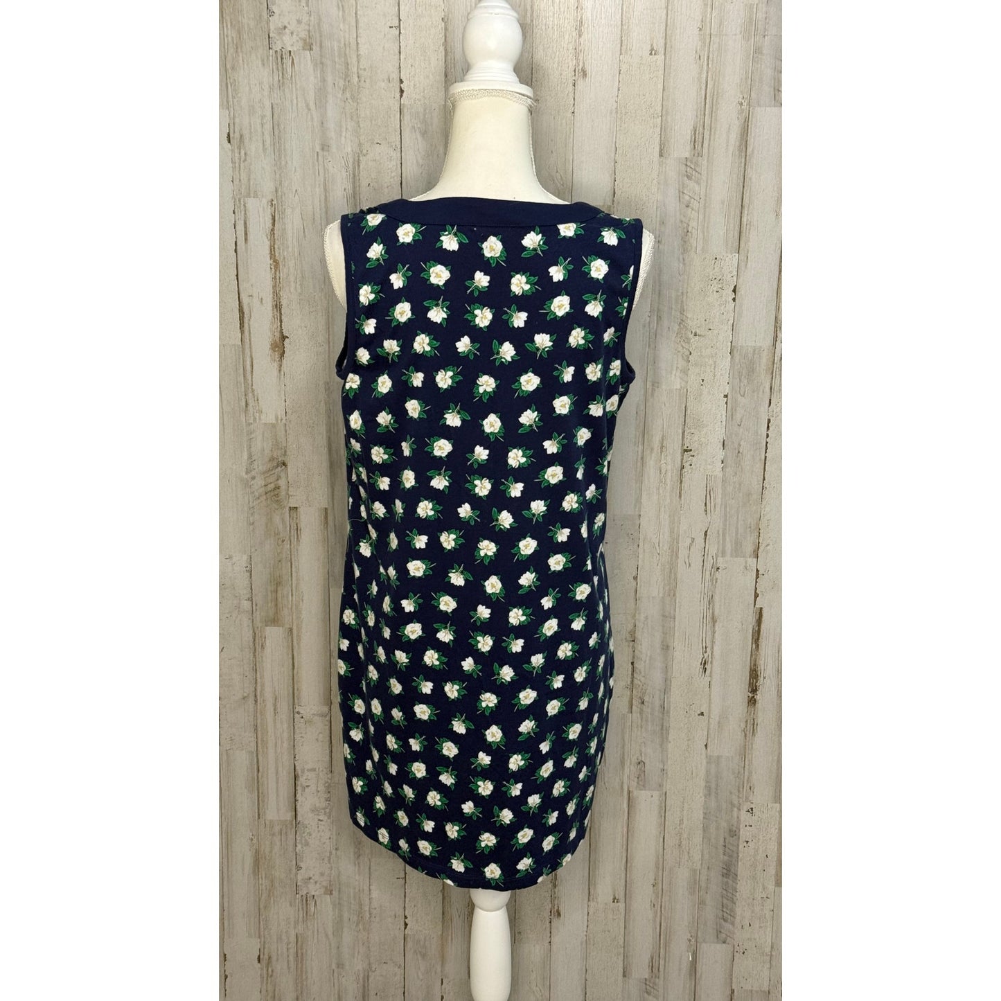 Draper James x Lands' End Blue Floral Shift Dress Petites Size Medium