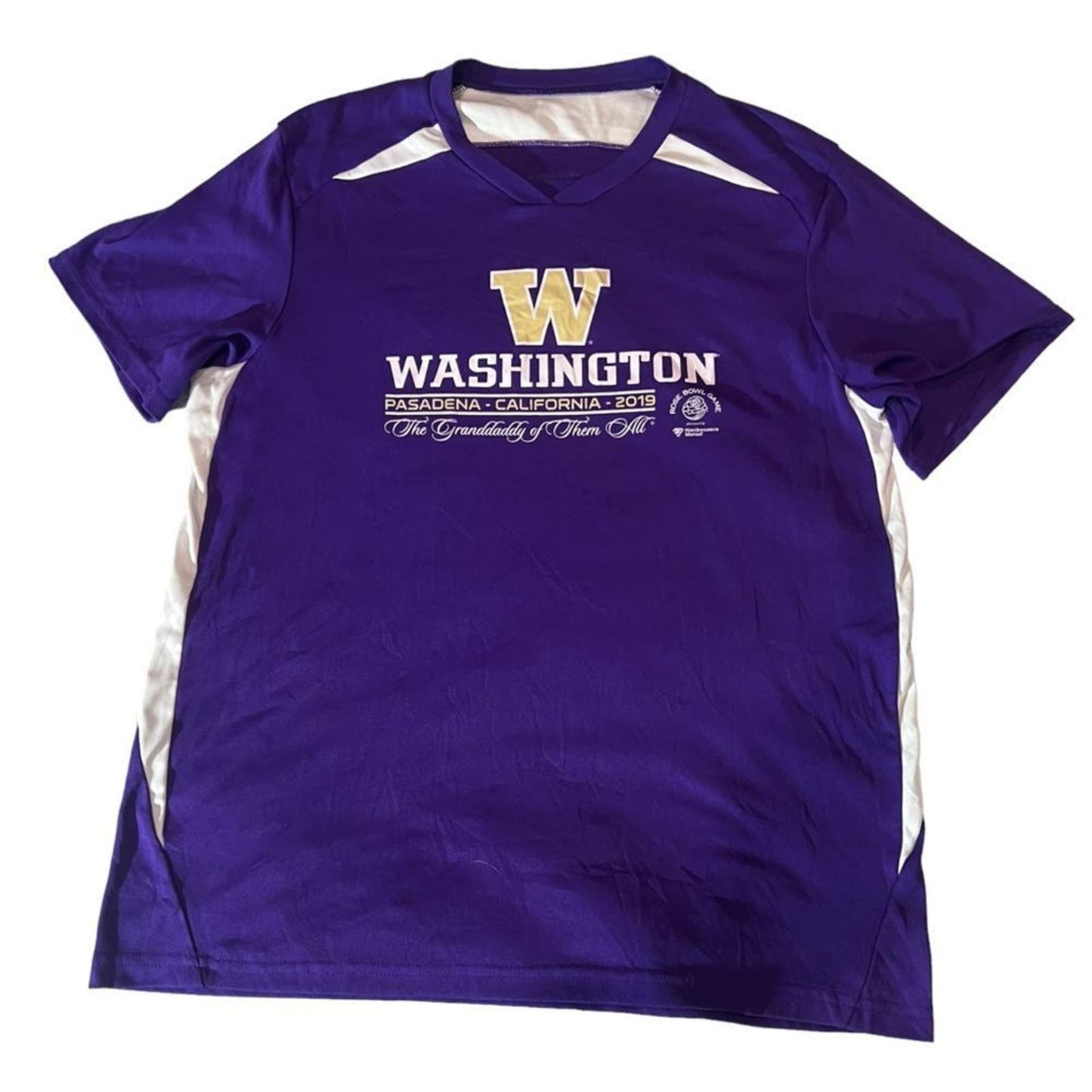 Men's Washington Huskies Size Large Purple Short Sleeve T Shirt