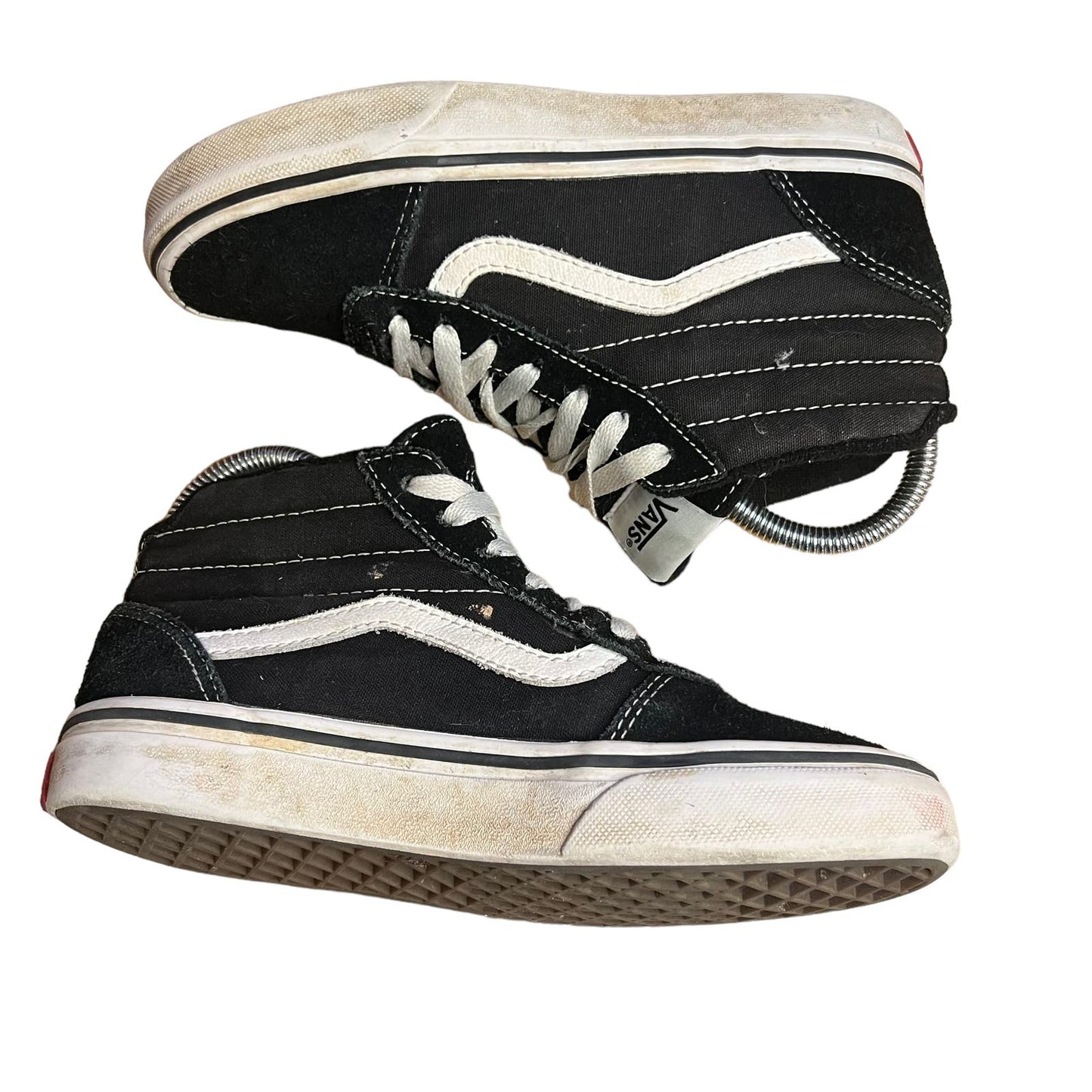 Vans SK8-Hi Black & White High Top Suede Sneakers Kids Size 2.5