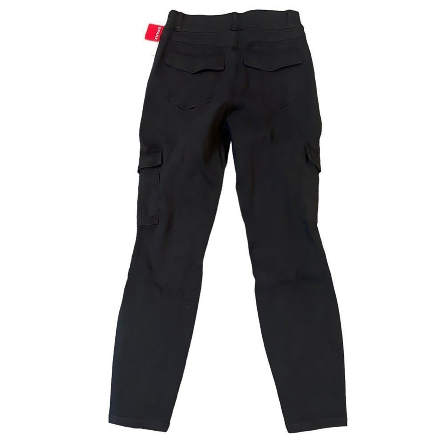 NWT SPANX Cargo Pants Women's Medium Black High Rise Pull-On Ankle Utility